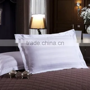 100% Cotton Duvet Cover Sets 3cm Strips Jacquard Design White Color Bed Sheets Sets thumbnail-4