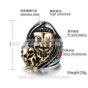 Skeleton Stainless Till Ring/creative Men Skeleton Ring/men Top Quality Ring thumbnail-3