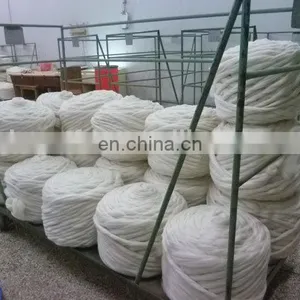 Chinese Factory Wholesale Sheep Wool Tops Roving White 19.5mic/44mm thumbnail-1