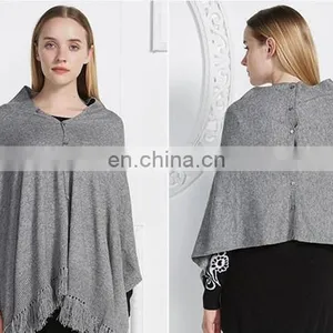 Cheap Price Wholesale Cashmere Poncho, 100% Mongolia Cashmere From China thumbnail-6