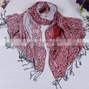 Free Painting Pretty Scarf Fringe Tassels Cotton Women Fashion Winter Scarves thumbnail-1
