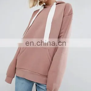 Custom Wholesale Blank Pullover Nude Oversized Hoodie For Women thumbnail-2