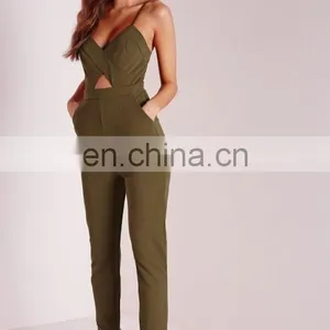 Fashion New Design Women Sexy Onesie Jumpsuit In Khaki 2015 thumbnail-6