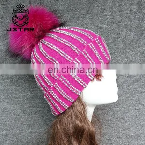 Best Choose New Wool Knitted Pompom Fashion Beanie Knit Hat thumbnail-2