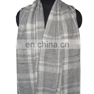 Gauze Pashmina Check Shawls and Scarf thumbnail-2