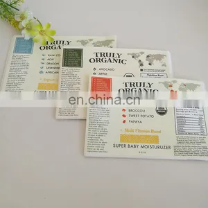 Customized Colorful Printing Adhesive PVC Sticker Organic Vegetables Packaging Label thumbnail-1