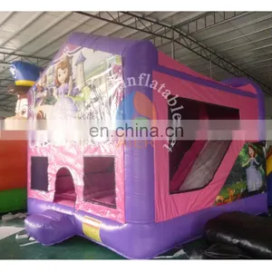 4.5x4.5x4m 0.55mmPVC Girls Favourite Sophia Princess Bounce House Combo for Fun thumbnail-2