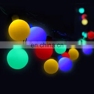 2017 Outdoor Garden/ Patio/ Yard/ Home/ Christmas 50 LEDs Solar Powered Waterproof RGB Colorful Led Christmas Ball String Lights thumbnail-1