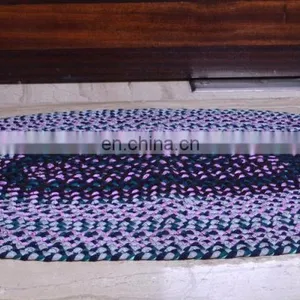 Reversiblr Door Mats Handmade Cotton Rug Braided Designer Embroidered Floor Mat thumbnail-3