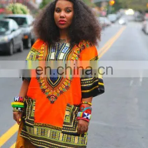 Women African Dashiki Shirt Kaftan Boho Hippe Gypsy Festival Tops Party Free Size Mexican Hippie Blouse Caftan Hippie Boho Dress thumbnail-5