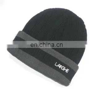Custom Outdoor Warm Sports Beanie Knitted Cuff Beanie for Man thumbnail-1