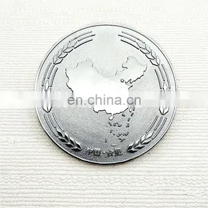 China Factory Silver Army Challenge Coin With Chinese Map thumbnail-2
