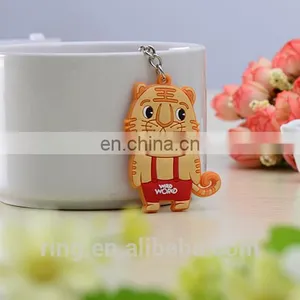 OEM 3D Custom Rubber Keyring Promotion PVC Animal Keychain thumbnail-3