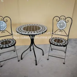Metal Outdoor Folding Table Coffer Table Round Table thumbnail-2