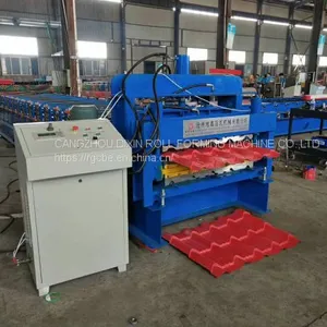 Africa Hot Design Metal Roofing Double Layer Glazed Tile Forming Machine thumbnail-5