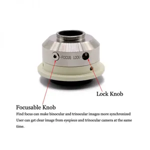 Focusable 0.35X 0.55X Microscope Camera Adapter C Mount Adapter for Nikon Trinocular Microscope thumbnail-3