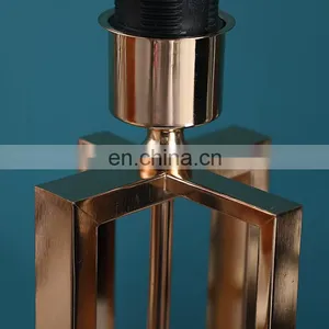 Western Simple Design Square Luxury Gold Modern Cheap Bedside Lamp for Bedroom Living Room thumbnail-4