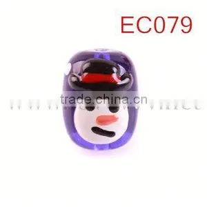 Hand Painted Snowman Plastic Beads for DIY Jewelry thumbnail-1
