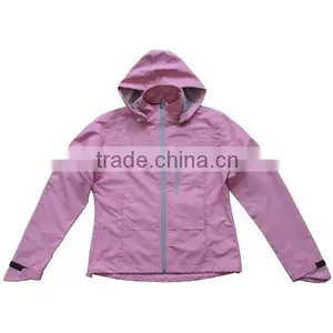 Waterproof Detachable Hooded Windcheater Women Pink thumbnail-1