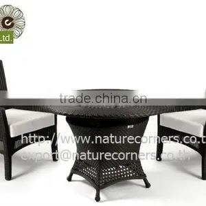 Outdoor Rattan Round Dining Set thumbnail-1