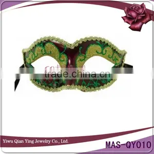 Cheap Simple Design Gilter Powder Green Masquerade Party Mask thumbnail-1