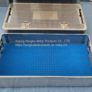 Micro Surgical Instrument Sterilization Case Stainless Steel Trays for Disinfection and Storage thumbnail-1