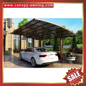 Hot Sale Outdoor Alu Aluminum PC Polycarbonate Cantilevered Braces Carport Park Car Shelter Canopy Awning thumbnail-2