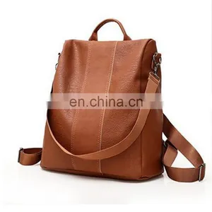 Large Capacity Hair Ball Lightweight Waterproof Casual Travel Female Anti-theft Pu Leather Ladies Women Backpack thumbnail-1