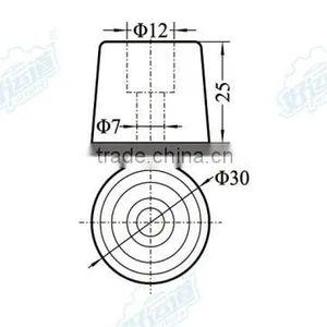 08300 Round Rubber Buffer thumbnail-2