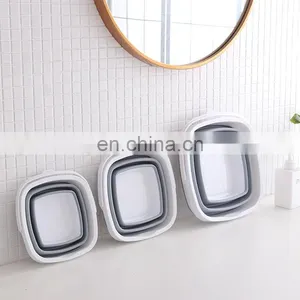 Collapsible Storage Plastic Foldable Home Folding Colapsable Laundry Storage Bathroom Basket With Handle thumbnail-4