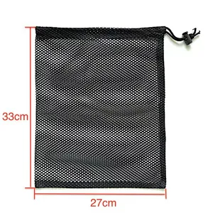 Adjustable Drawstring Mesh Bag Washable Mesh Bag With Button Storage Bag in Various Sizes thumbnail-2