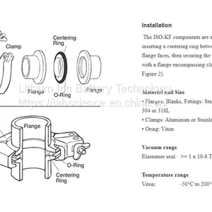 KF-10 Vacuum Clamp (Stainless)+Stainless Centering Ring + Viton Gasket thumbnail-2