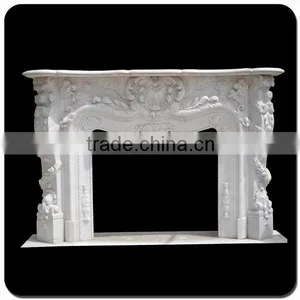 Hot Sale Freestanding Insert Indoor Marble Fireplace thumbnail-3