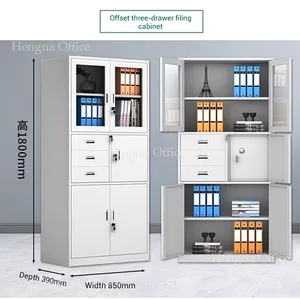 Long Life Using Filing Cabinet With Glass Doors Vertical Filing Cabinet – Elegant and Functional Storage for Documents thumbnail-1