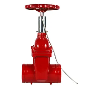 ANSI Gate Valve Red Air Defense Grooved End C515 Z45X-16 Rising Stem Resilient Seated Seal Manual Dark Wedge Yoke (OS&Y) thumbnail-5