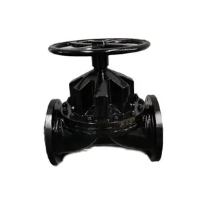 6'' PTFE Lined Cast Steel WCB Body Flange Corrosion Resistant Acid and Alkali Resistant Type Diaphragm Valve thumbnail-2