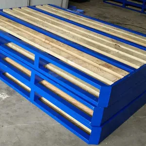 Galvanized Wood Surface Steel Pallet for Warehouse Logistics thumbnail-3