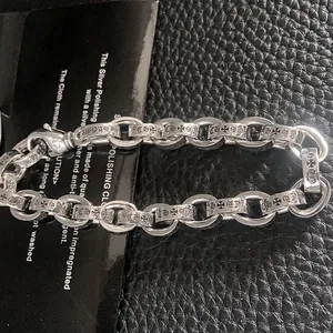 Factory Price High Quality S925 Sterling Silver New Six-Character Mantra Bracelet Men Women Retro Trend Jewelry Gift thumbnail-2