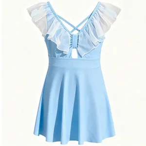 Girls' One-Piece Swimsuit Quick-Drying Sleeveless Polyester Spandex Shell Print Cute New Style Wholesale thumbnail-2