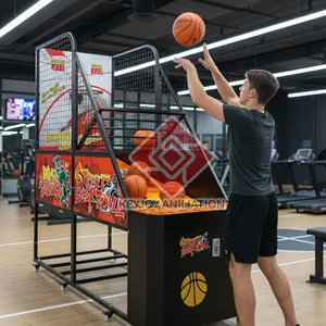 Commercial Adult Basketball Arcade Machine 2 Player Coin Operated Moving Hoop Indoor Shooting Game for Game Center Mall thumbnail-3