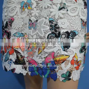 Xingyu Embroidery Factory Butterfly Full Embroidery African Fabric Lace for Evening Wedding Dress thumbnail-6