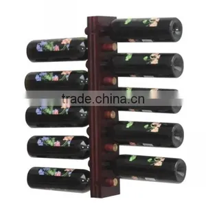 Wooden Wine Rack, Wine Bottle Display Shelf, Wholesale Wine Bottle Holder Wall thumbnail-1