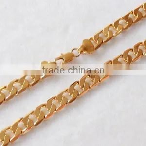 Original Manufacturer Wholesale Gold Plated Brassstainless Steel Curb Chain For Men thumbnail-1