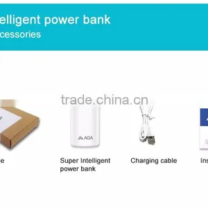 AGA Smart 10000mAh Power Bank for Iphone | Portable Small USB Lithium Battery Charger | Mini Power Supply for Digital Devices thumbnail-6