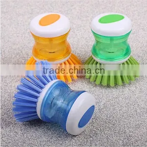 High Quality Pan Brush, Dish Brush With Soap Dispenser thumbnail-1