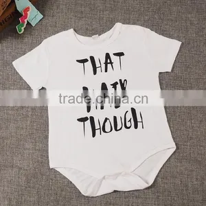 High Quality 100% Cotton Cute Baby Bodysuit White Baby Romper Toddlers Romper Suit thumbnail-4
