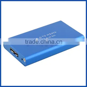 Panto Aluminium MSATA SSD Enclosure USB 3.0 to 6Gbps 30*50 MSATA SSD Converter Box thumbnail-5