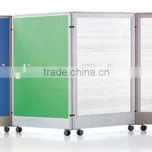 Aluminum Frame Folding Partition Wall With Castor Moving thumbnail-1