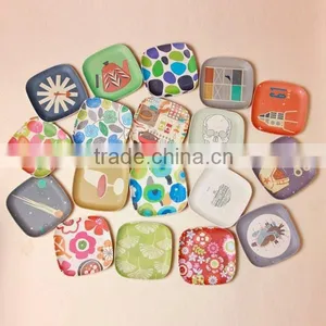 Custom Classical Pattern Bamboo Fiber Dinnerware,9 Inch Applique Round Dinner Plates thumbnail-2