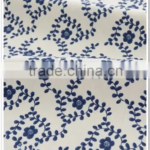 100% Linen Fabric Design of Blue and White Porcelain Fabric for Sheet, Bed-cover, Sofa Cover, Curtain, Tablecloth thumbnail-2